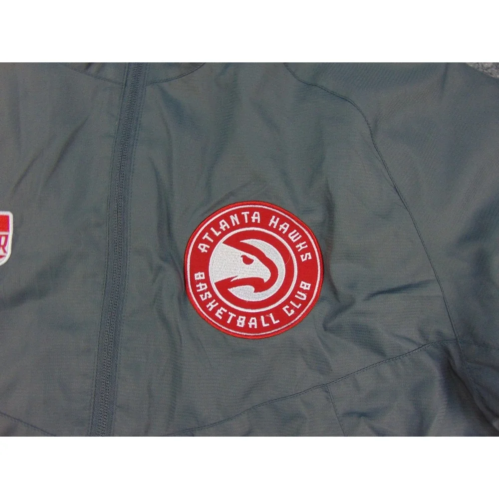 Atlanta Hawks Jacket Mens Small Levelwear‎ Gray Solid NBA Basketball Fan Gear
